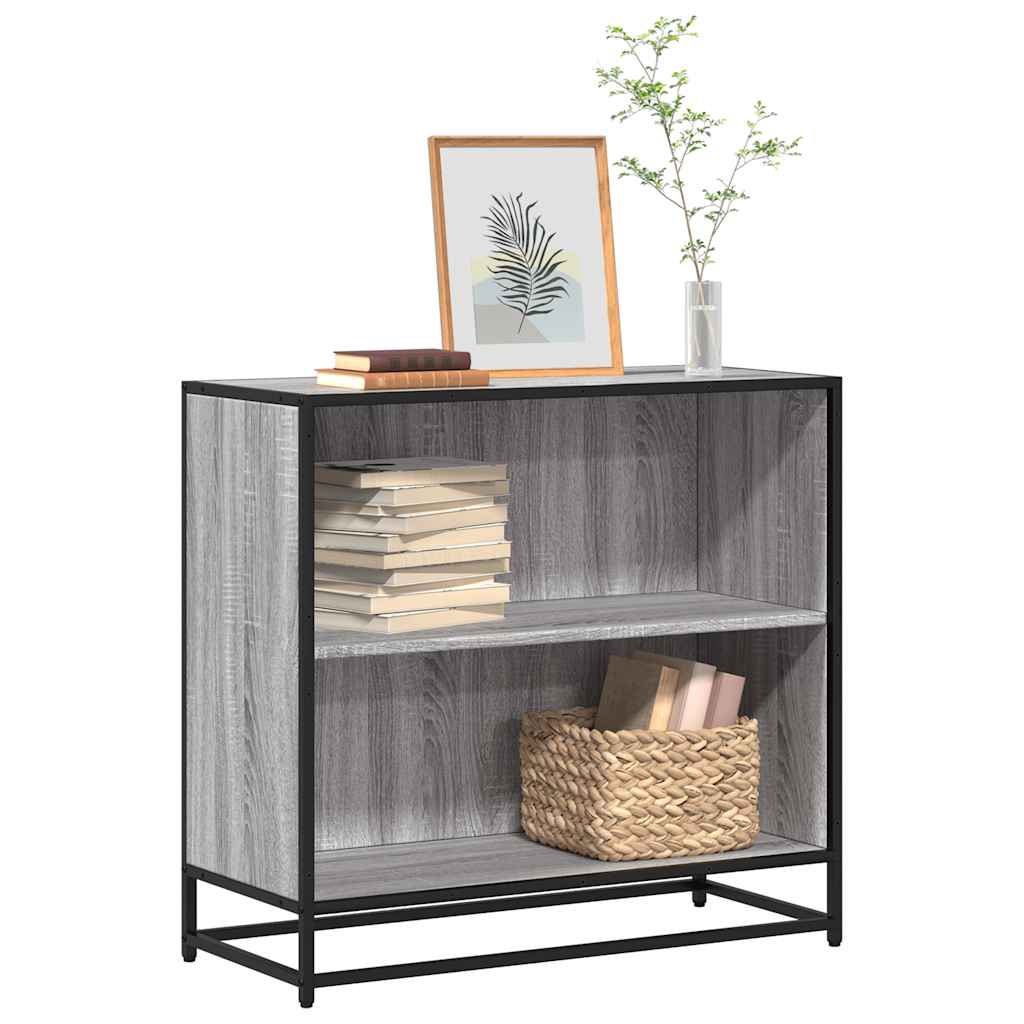 vidaXL Bücherschrank Grau Sonoma 80,5x35x76 cm Holzwerkstoff