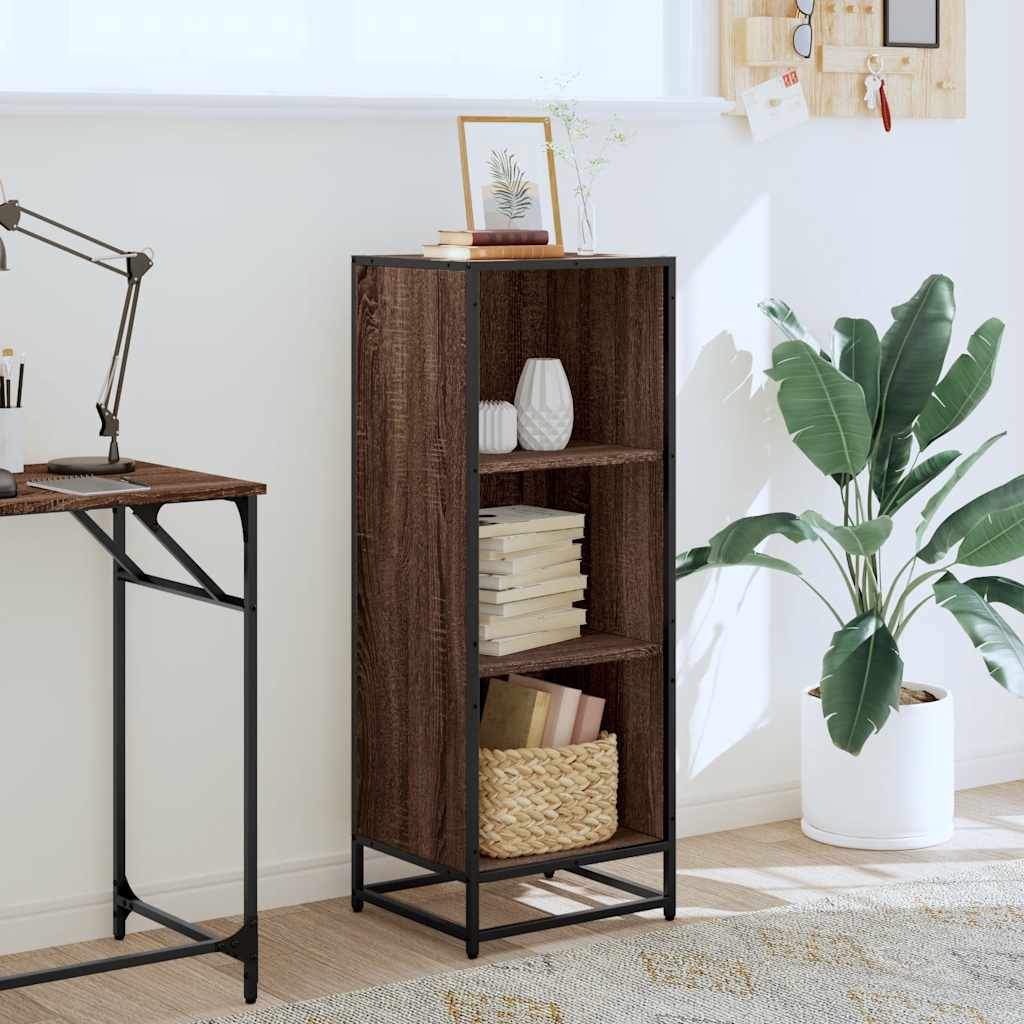 vidaXL Boekenkast 40x35x107,5 cm bewerkt hout bruin eikenkleur afbeelding