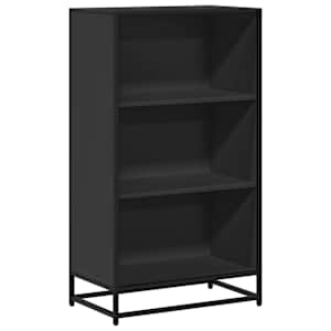 vidaXL raamatukapp Must 60x35x107,5 cm Engineered Wood