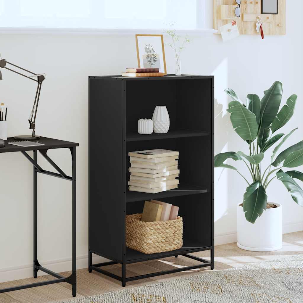 vidaXL Boekenkast 60x35x107,5 cm bewerkt hout zwart afbeelding