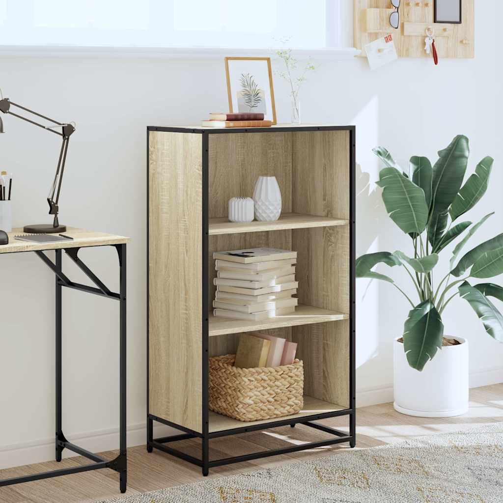 vidaXL Boekenkast 60x35x107,5 cm bewerkt hout sonoma eikenkleurig afbeelding