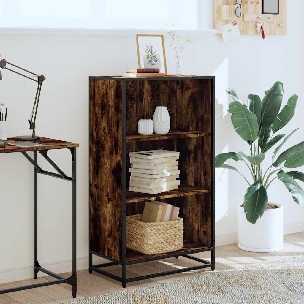 vidaXL Bibliotecă, stejar fumuriu, 60x35x107,5 cm, lemn prelucrat