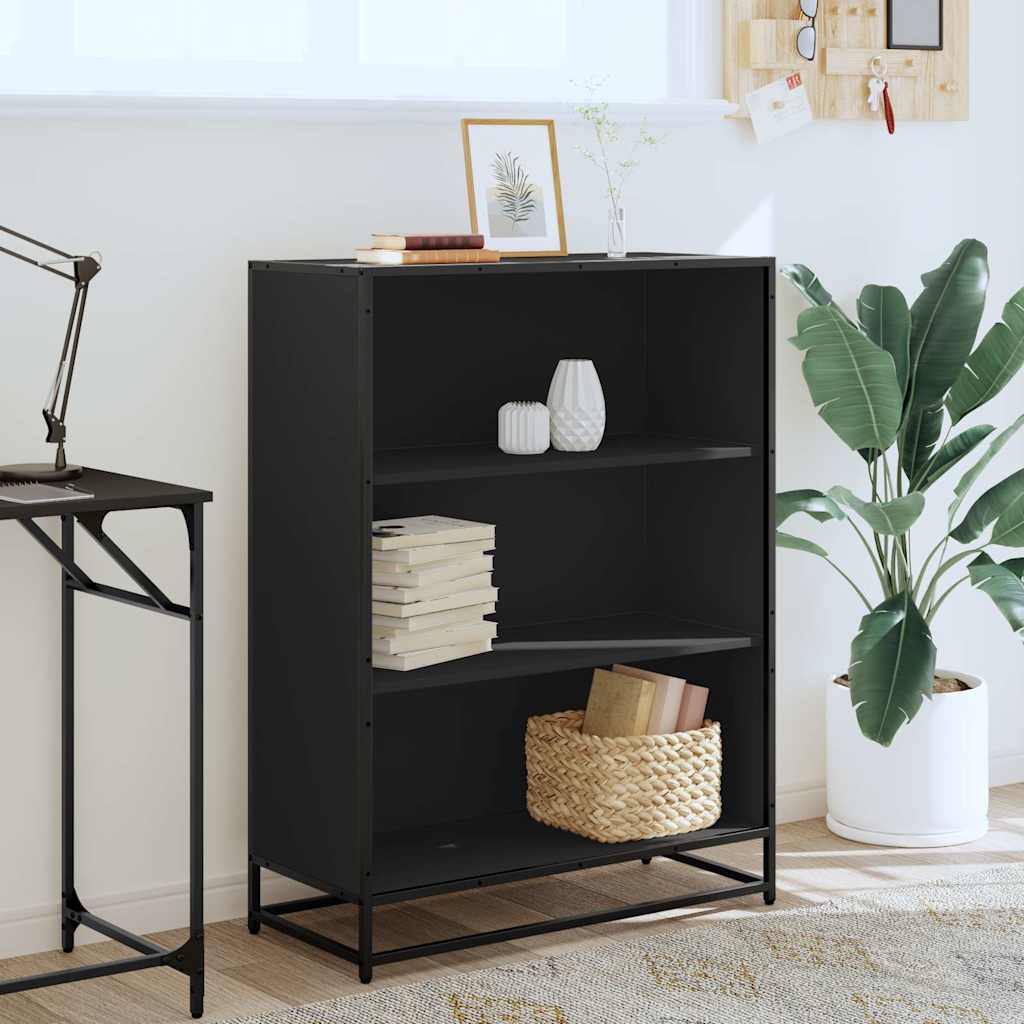 vidaXL Boekenkast 80,5x35x107,5 cm bewerkt hout zwart afbeelding