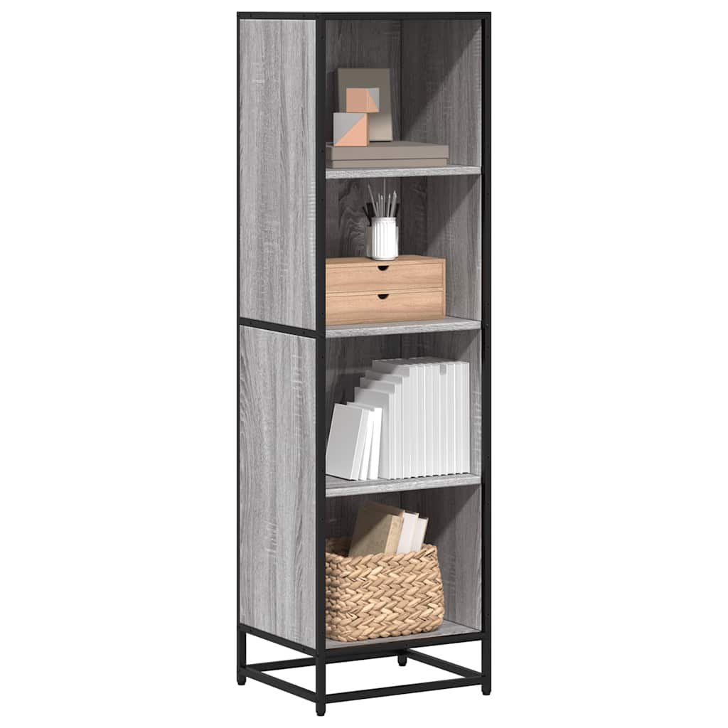 vidaXL Bücherregal Grau Sonoma 40x35x139 cm Holzwerkstoff