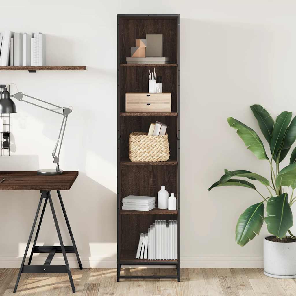 vidaXL Boekenkast 40x35x170,5 cm bewerkt hout bruin eikenkleur afbeelding