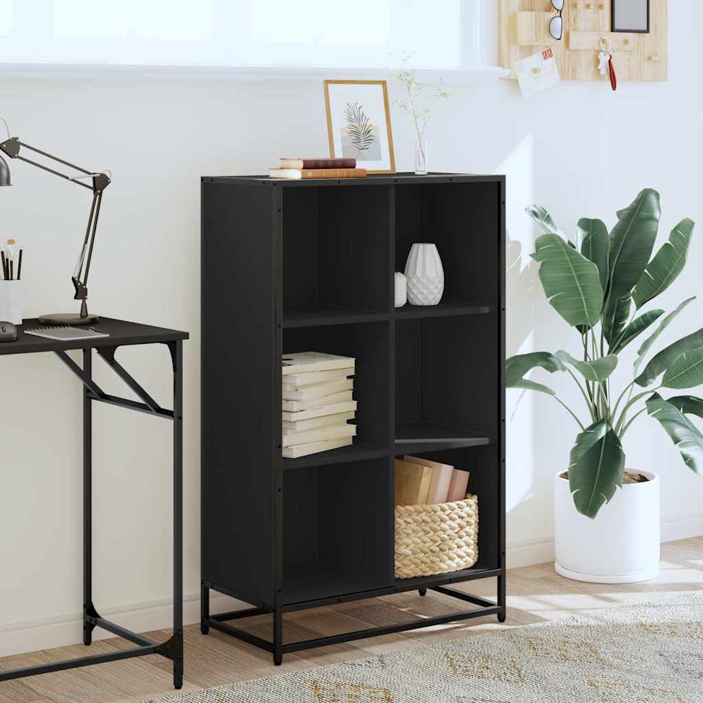 vidaXL Boekenkast 65,5x33x107,5 cm bewerkt hout zwart afbeelding