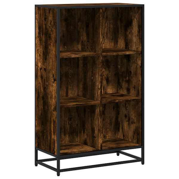 vidaXL raamatukapp, suitsutatud tamm, 65,5x33x107,5 cm, tehispuit