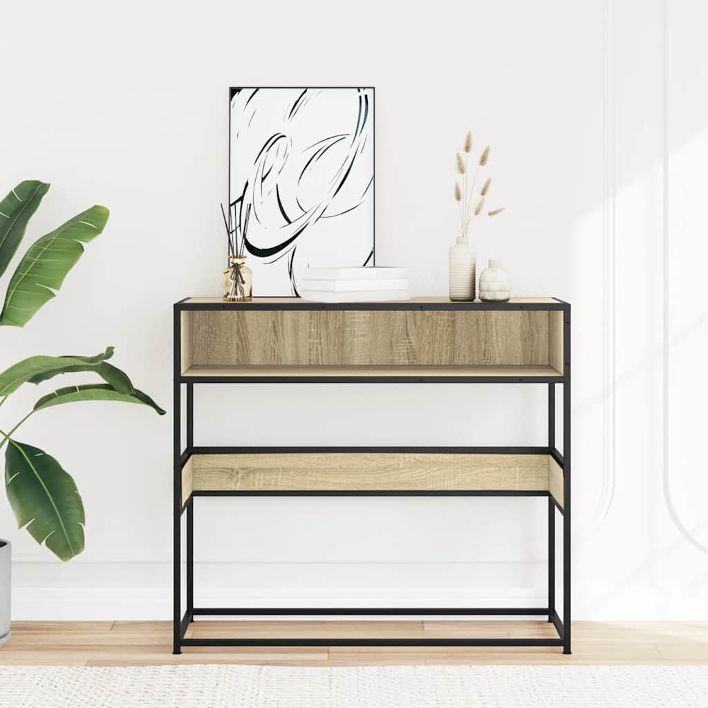 vidaXL sonoma tölgy színű szerelt fa tálalóasztal 90x35x80 cm