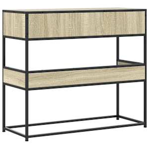 Konzolový stolek dub sonoma 90x35x80 cm kompozitní dřevo - obrázek 6