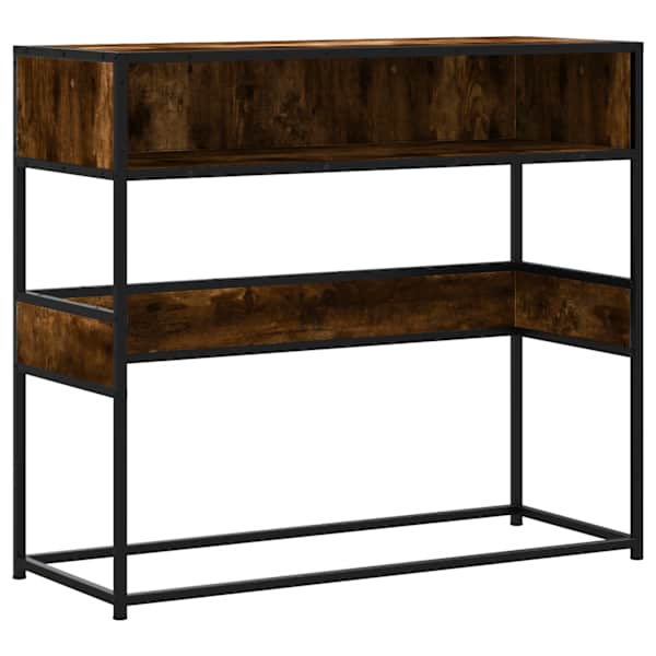vidaXL konsoollaud suitsutamm 90x35x80 cm Engineered Wood