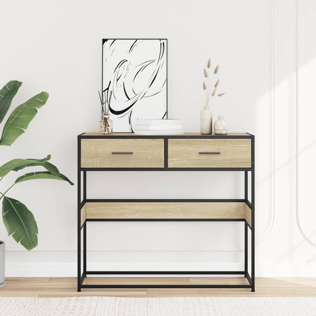 vidaXL sonoma tölgy színű szerelt fa tálalóasztal 90x35x80 cm