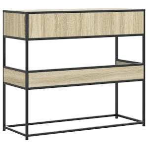 Konzolový stolek dub sonoma 90x35x80 cm kompozitní dřevo - obrázek 6