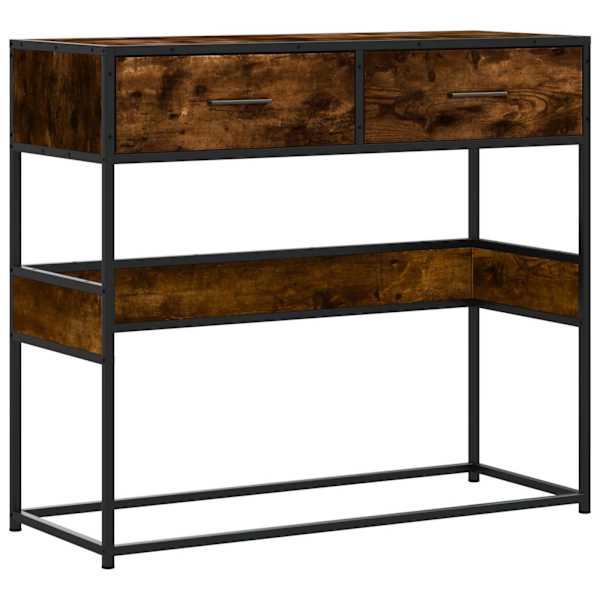 vidaXL konsoollaud suitsutamm 90x35x80 cm Engineered Wood