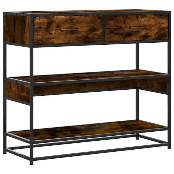 vidaXL konsoollaud suitsutamm 90x35x80 cm Engineered Wood