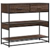 vidaXL konsoollaud pruun tamm 90x35x80 cm Engineered Wood