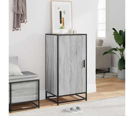 vidaXL &Eacute;tag&egrave;re &agrave; chaussures sonoma gris 48x38x97,5 cm bois ing&eacute;nierie