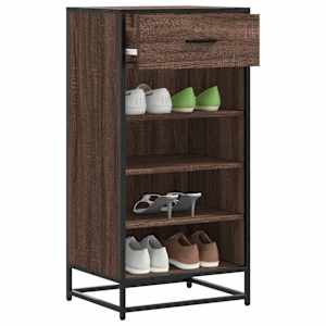 Stojalo za čevlje rjav hrast 48x38x97,5 cm inženirski les