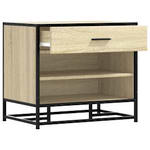 Lavice s botníkem dub sonoma 60x40x53,5 cm kompozit a kovu - obrázek 7