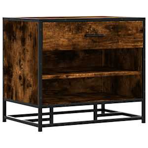 Lavice s botníkem kouřový dub 60x40x53,5 cm kompozit a kovu - obrázek 2