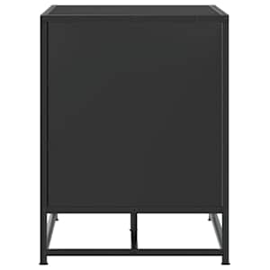 Lavice s botníkem černá 80x40x53,5 cm kompozitní dřevo a kovu - obrázek 5
