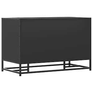 Lavice s botníkem černá 80x40x53,5 cm kompozitní dřevo a kovu - obrázek 6