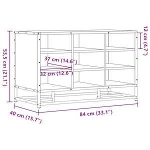 Lavice s botníkem černá 84x40x53,5 cm kompozit a kovu - obrázek 9