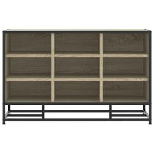 Lavice s botníkem dub sonoma 84x40x53,5 cm kompozit a kovu - obrázek 4