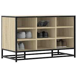 Lavice s botníkem dub sonoma 84x40x53,5 cm kompozit a kovu - obrázek 1