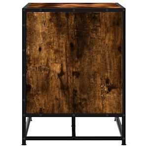 Lavice s botníkem kouřový dub 84x40x53,5 cm kompozit a kovu - obrázek 5