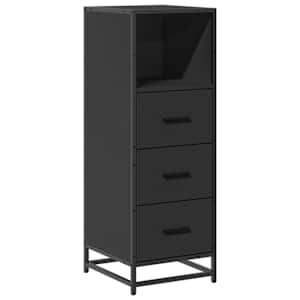 vidaXL Vannitoa Kapp Must 35x37,5x100 cm Engineered Wood