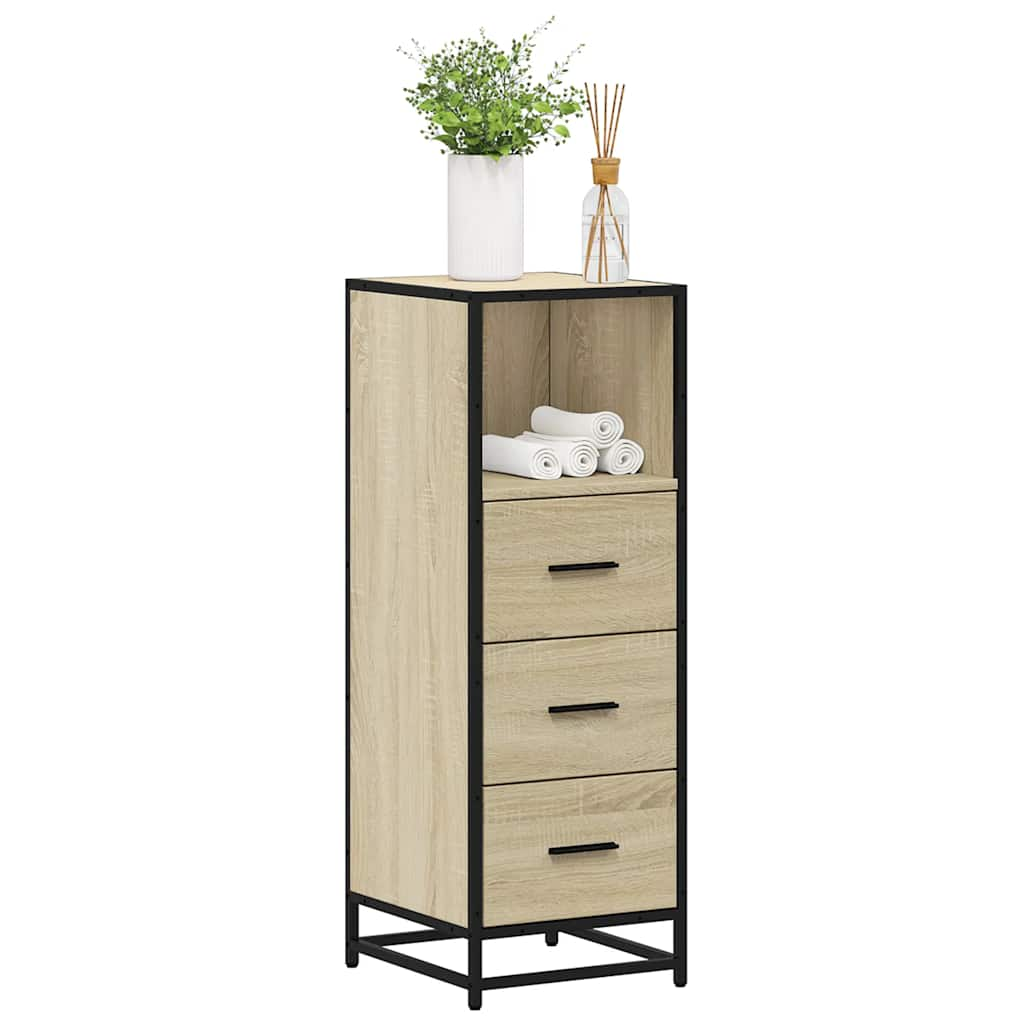 vidaXL Badschrank Sonoma-Eiche 35x37,5x100 cm Holzwerkstoff