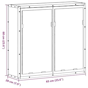 Koupelnová skříňka se zrcadlem hnědý dub 65x20x60 cm kompozit - obrázek 12