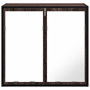 Koupelnová skříňka se zrcadlem hnědý dub 65x20x60 cm kompozit - obrázek 5