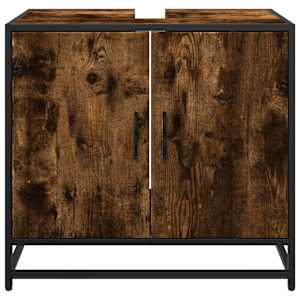 Koupelnová skříňka pod umyvadlo kouřový dub 65x33x60cm kompozit - obrázek 5
