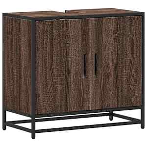 vidaXL vannitoa valamukapp pruun tamm 65x33x60 cm ehituspuit