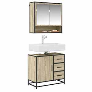 vidaXL vannitoa valamukapp, Sonoma tamm, 65 x 33 x 60 cm, tehispuit