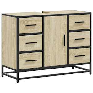 Koupelnová skříňka pod umyvadlo dub sonoma 80x33x60 cm kompozit - obrázek 2