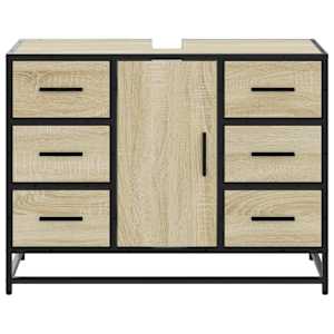 Koupelnová skříňka pod umyvadlo dub sonoma 80x33x60 cm kompozit - obrázek 5