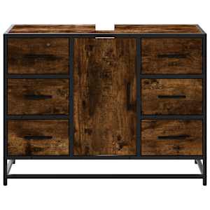 Koupelnová skříňka pod umyvadlo kouřový dub 80x33x60cm kompozit - obrázek 5