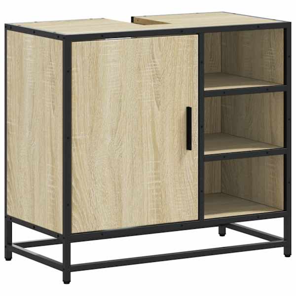 vidaXL vannitoa kraanikausi kapp Sonoma tamm 65 x 33 x 60 cm t&ouml;&ouml;deldud puit