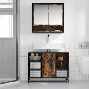 Koupelnová skříňka pod umyvadlo kouřový dub 80x33x60cm kompozit - obrázek 3