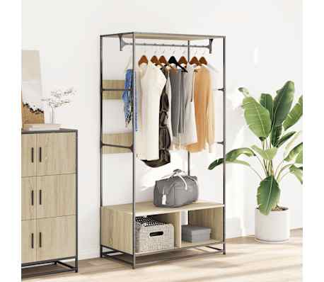vidaXL Armoire ch&ecirc;ne sonoma 90x50x180 cm bois d'ing&eacute;nierie