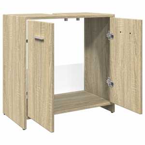Koupelnová skříňka pod umyvadlo dub sonoma 60x33x60 cm kompozit - obrázek 5
