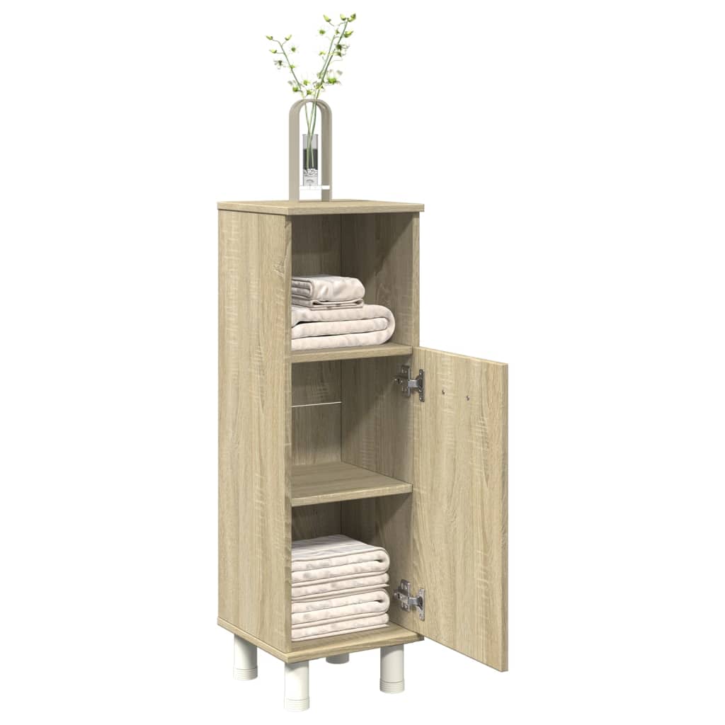 vidaXL Dulap de baie, stejar sonoma, 30,5x30x95 cm, lemn prelucrat