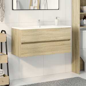 Koupelnová skříňka pod umyvadlo dub sonoma 100 x 38,5 x 45 cm - obrázek 3