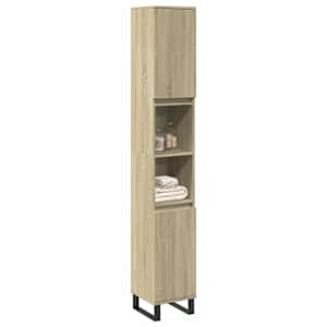 Kopalniška omarica sonoma hrast 30x30x190 cm inženirski les