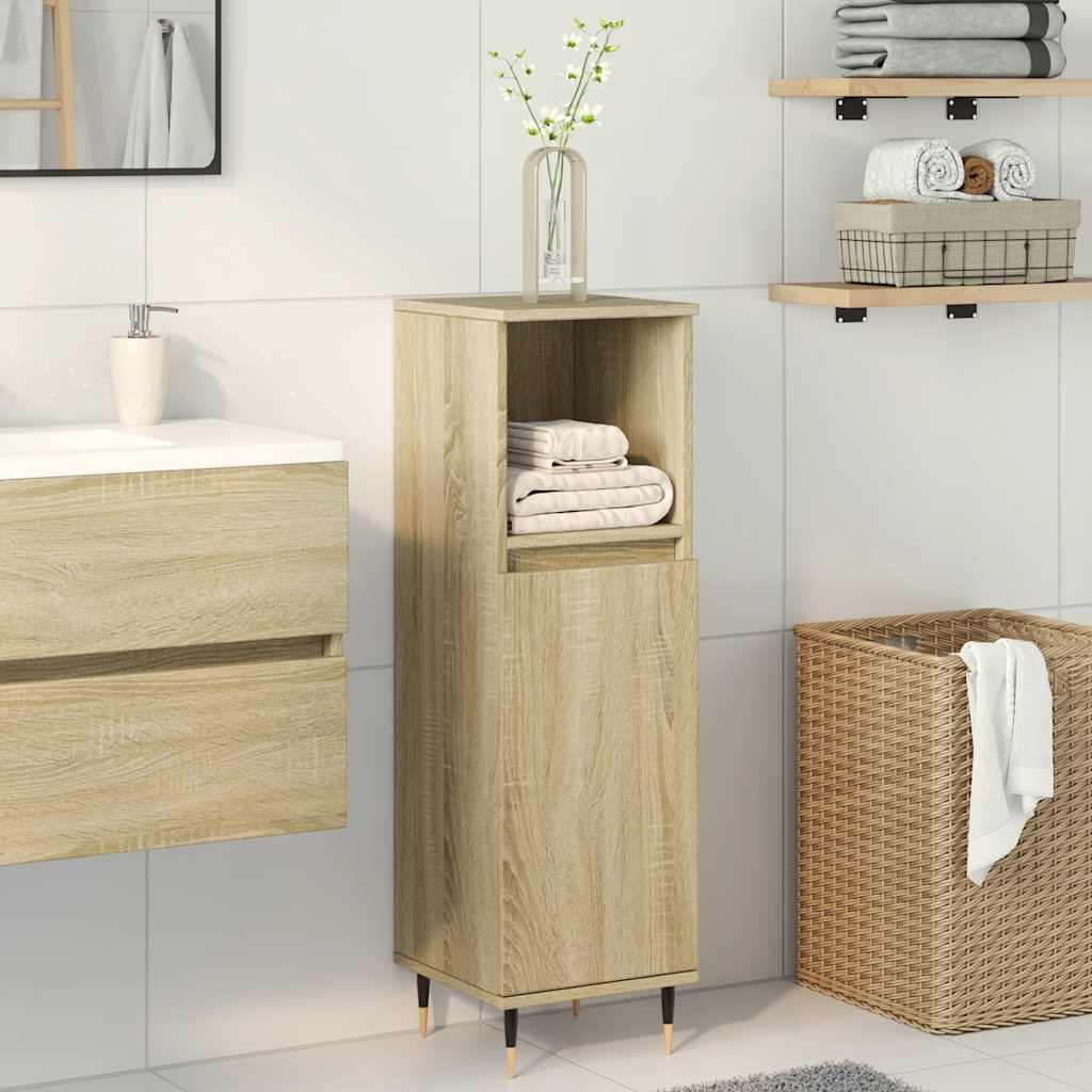 Thumbnail - vidaXL Badschrank Sonoma-Eiche 30x30x100 cm Holzwerkstoff