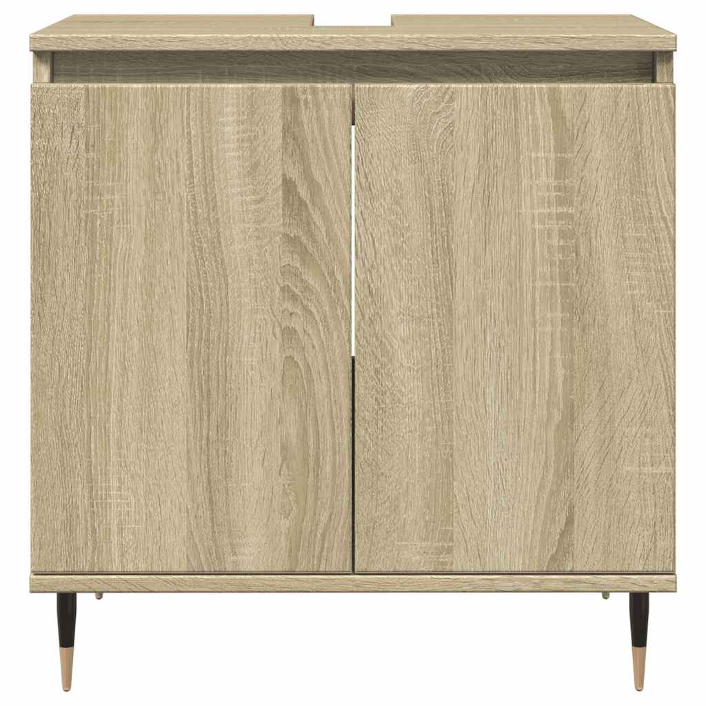 vidaXL Badkamerkast 58x33x60 cm bewerkt hout sonoma eikenkleurig afbeelding