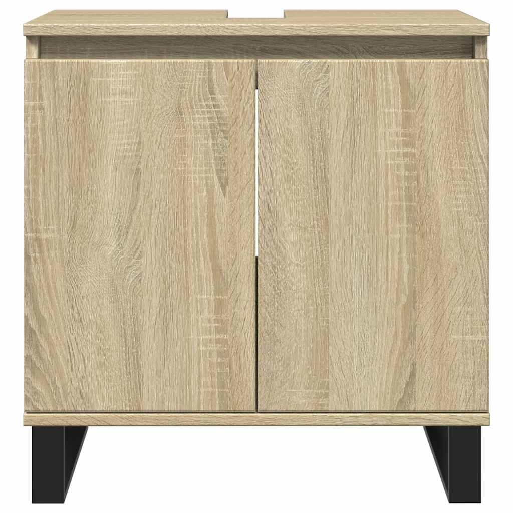 vidaXL Kylpyhuoneen kaappi Sonoma-tammi 58x33x60 cm tekninen puu
