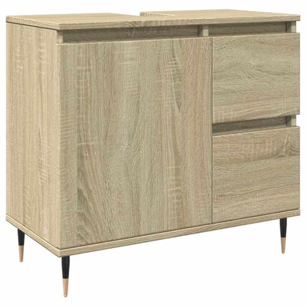 vidaXL vannitoa valamukapp, Sonoma tamm, 65 x 33 x 60 cm, tehispuit